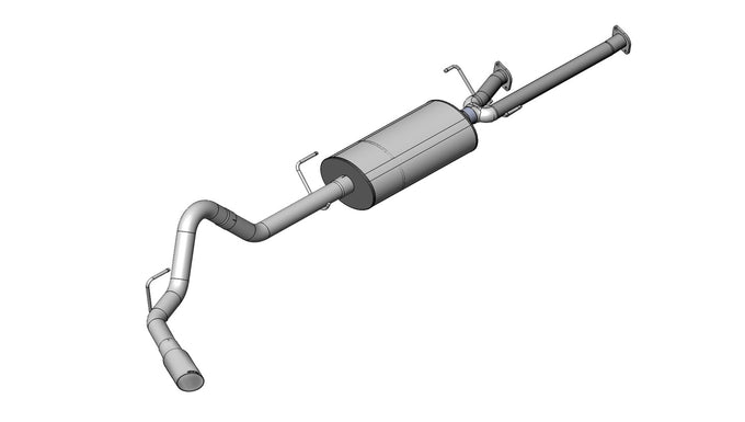 3in Cat-Back Single Exit w/ 4in Polished Slash Tip <br> 2011-2021 Toyota Tundra