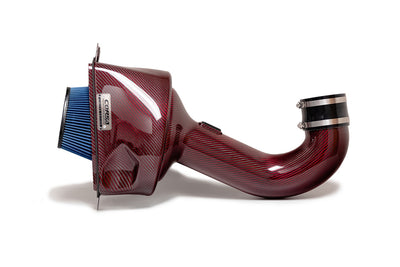Red Carbon Fiber Air Intake with Oiled <br> 2015-2019 Chevrolet Corvette