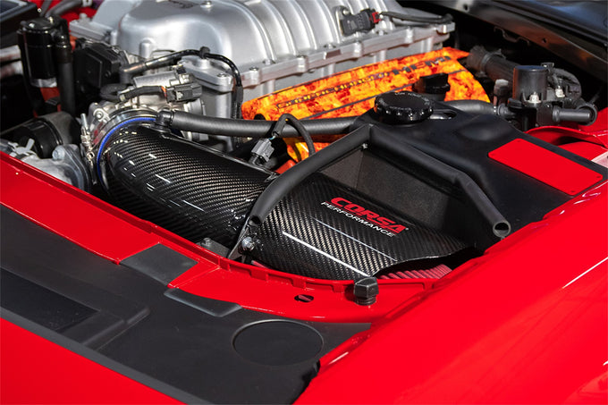 Hellcat Carbon Fiber Air Intake with Oil Filtration <br> 2017-2022 Dodge Challenger Charger