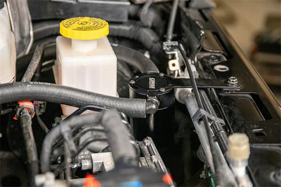 3 oz. aluminum oil catch can with mounting bracket <br> 18-23 Jeep Wrangler 20-23 Gladiator