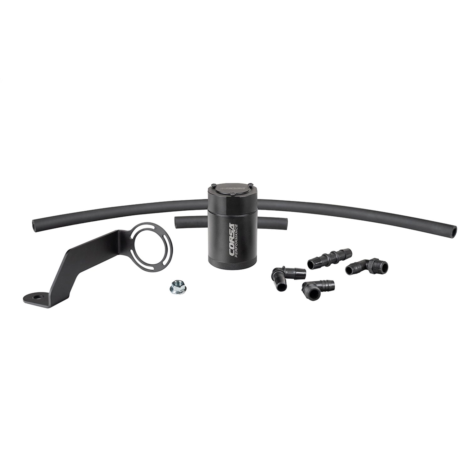 3 oz. aluminum oil catch can with mounting bracket <br> 11-23 Dodge Challenger, Jeep Grand Cherokee