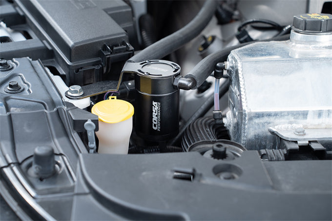 3 oz. aluminum oil catch can with mounting bracket <br> 2015-2017 Ford Mustang