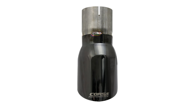 Single 4.0in Black PVD Pro-Series Tip Kit <br> 3.000 in. ID / 4.000 in. OD