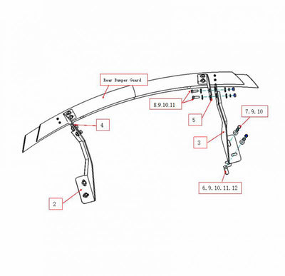 Rear Bumper Guard <br>99-03 Lexus RX300, 04-06 RX330, 07-20 RX350