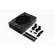 Radiator w/ SPAL Fan & Mounting Kit - Black <br> 10.5in H x 10in L x 3.6in W
