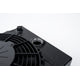 Radiator w/ SPAL Fan & Mounting Kit - Black <br> 10.5in H x 10in L x 3.6in W