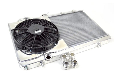 Full Size Slim All-Aluminum Radiator w/ 12in SPAL Fan <br> 2003-2006 Mitsubishi Lancer