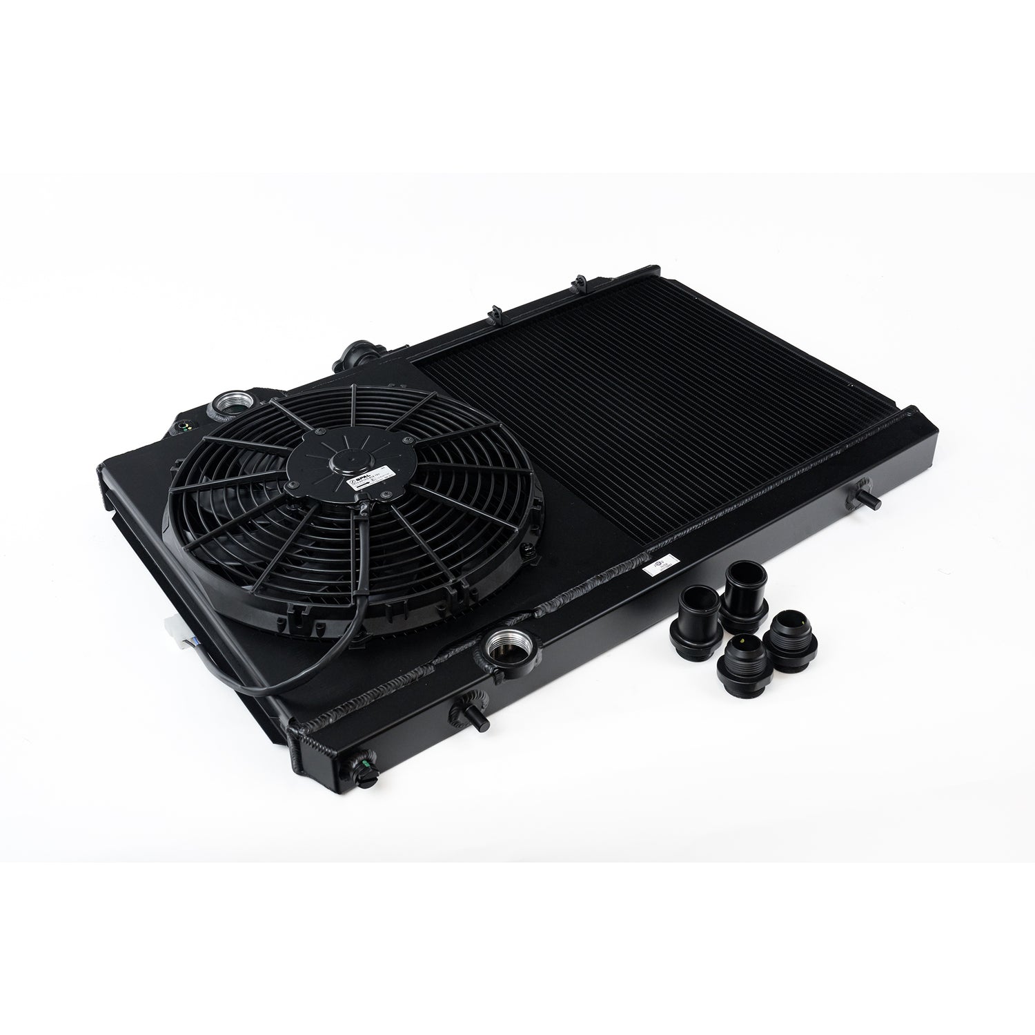 Full Size Slim Radiator w/ 12in SPAL Fan <br> 2003-2006 Mitsubishi Lancer