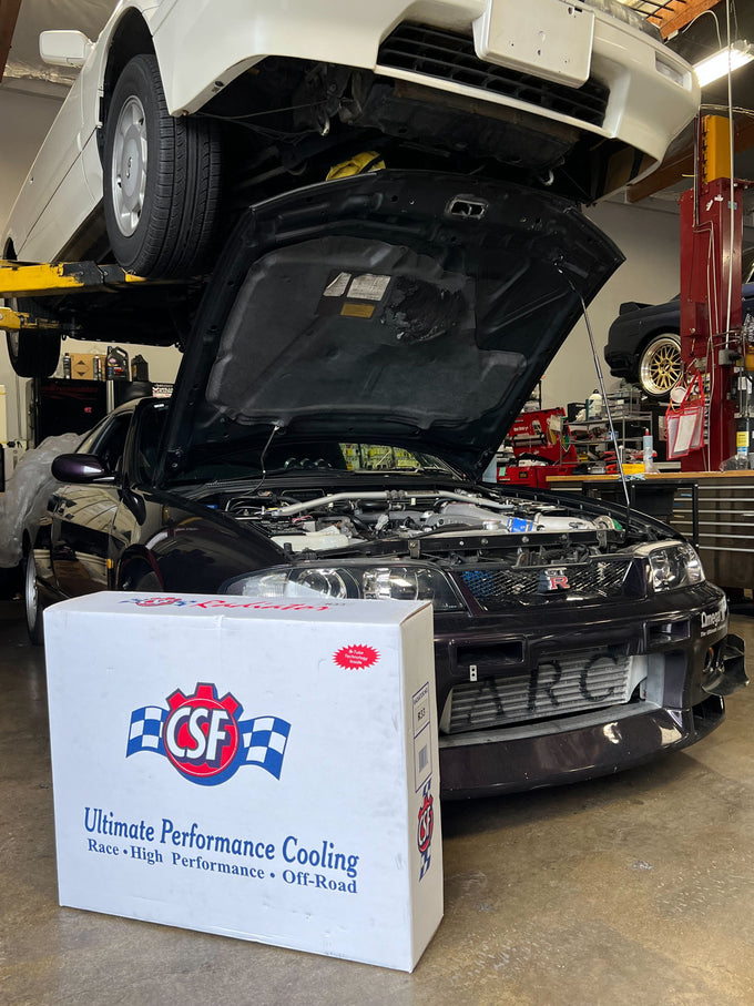 Full Billet Aluminum High-Performance Radiator <br> Nissan R33 Skyline GT-R/GTS