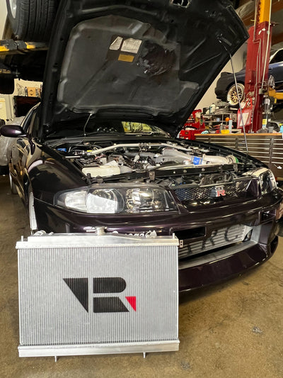 Full Billet Aluminum High-Performance Radiator <br> Nissan R33 Skyline GT-R/GTS