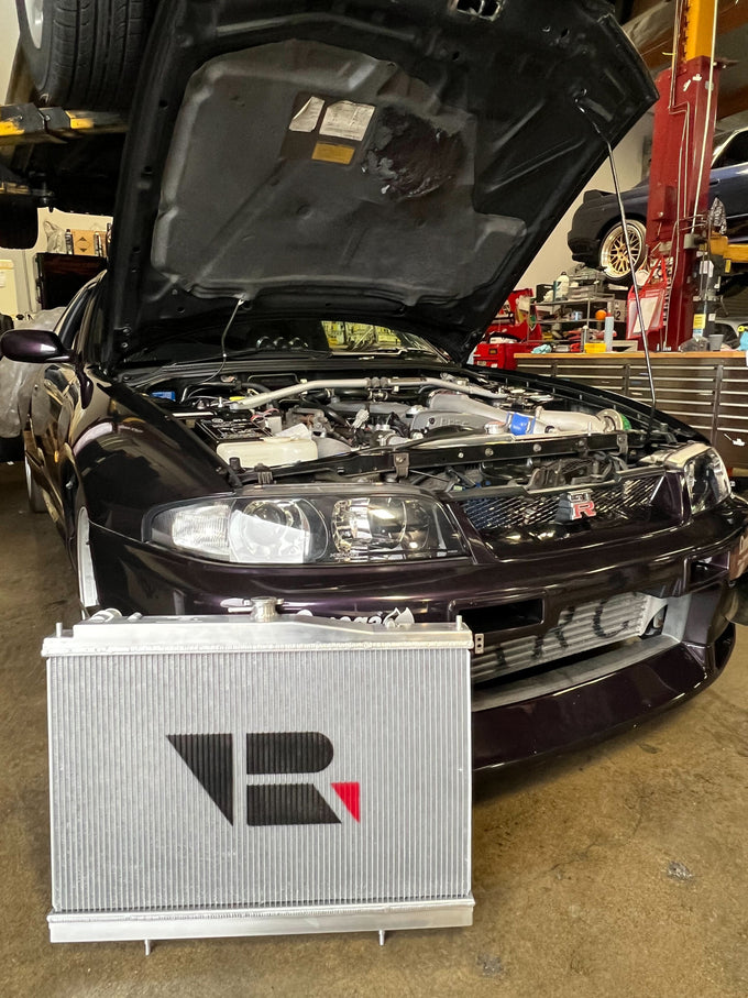Full Billet Aluminum High-Performance Radiator <br> Nissan R33 Skyline GT-R/GTS
