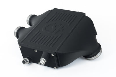 Top Mount Charge-Air-Cooler-Crinkle Black Finish <br> 15-21 BMW M2 M3 M4