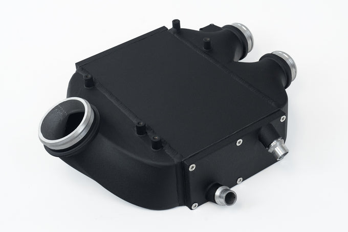 Top Mount Charge-Air-Cooler-Crinkle Black Finish <br> 15-21 BMW M2 M3 M4