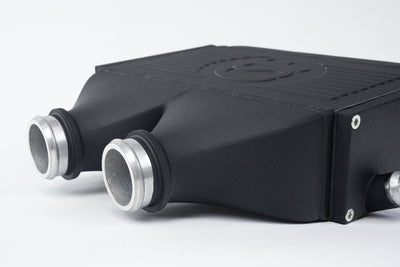 Top Mount Charge-Air-Cooler-Crinkle Black Finish <br> 15-21 BMW M2 M3 M4