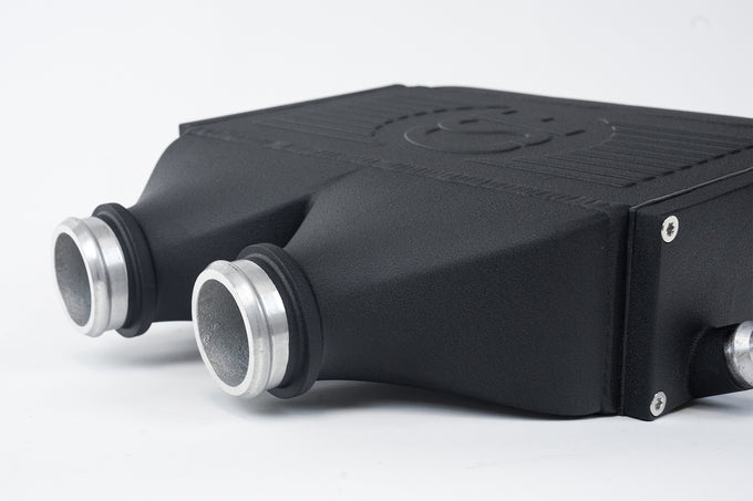 Top Mount Charge-Air-Cooler-Crinkle Black Finish <br> 15-21 BMW M2 M3 M4