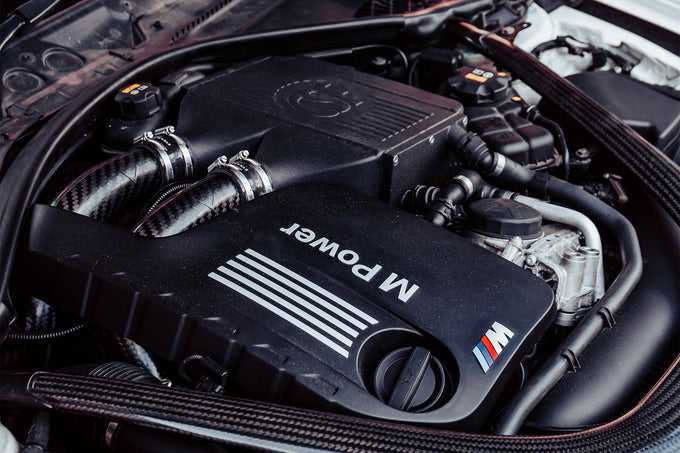 Top Mount Charge-Air-Cooler-Crinkle Black Finish <br> 15-21 BMW M2 M3 M4