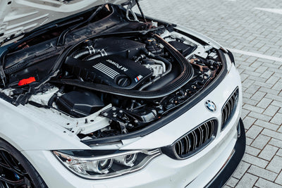 Top Mount Charge-Air-Cooler-Crinkle Black Finish <br> 15-21 BMW M2 M3 M4