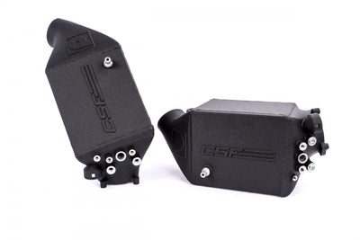 Twin Charge-Air-Cooler Set - Crinkle Black <br> 12-19 BMW M5 M6 Gran Coupe
