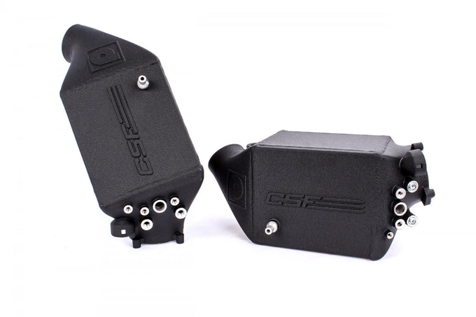 Twin Charge-Air-Cooler Set - Crinkle Black <br> 12-19 BMW M5 M6 Gran Coupe