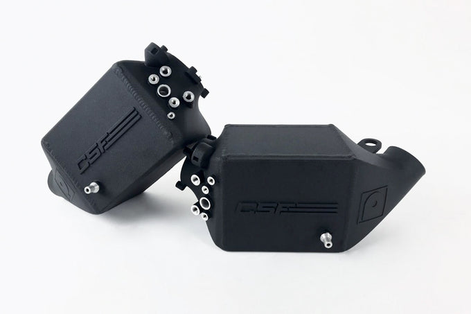 Twin Charge-Air-Cooler Set - Crinkle Black <br> 12-19 BMW M5 M6 Gran Coupe
