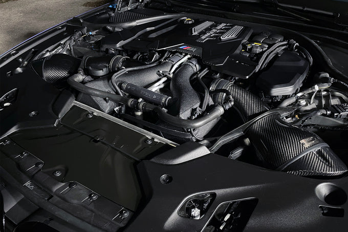 Twin Charge-Air-Cooler Set - Crinkle Black <br> 18-25 BMW M5 M8 Gran Coupe