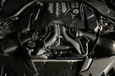 Twin Charge-Air-Cooler Set - Crinkle Black <br> 18-25 BMW M5 M8 Gran Coupe