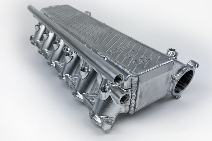 Charge Air Cooler Manifold - Raw Billet <br> 17-21 BMW 3/4/6 Series X4 M240i xDrive