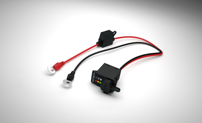 Battery Charging Cable with Led Panel <br> fits 12V lead-acid batteries
