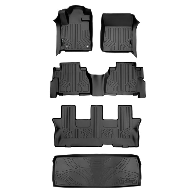Floor Mats and Cargo Liner Behind 3rd Row Set <br> 12-22 Toyota Sequoia