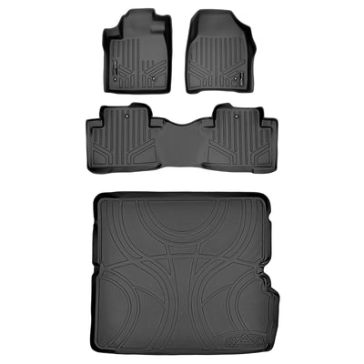 Floor Mats 2 Rows and Cargo Liner Set <br> 09-15 Honda Pilot