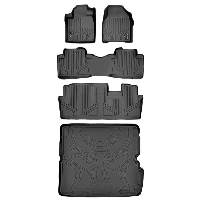 Floor Mats 3 Rows and Cargo Liner Set <br> 09-15 Honda Pilot