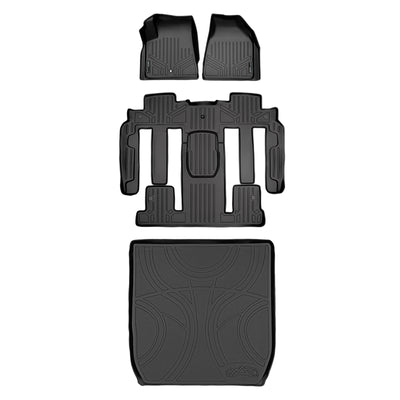 Floor Mats 3 Rows and Cargo Liner Set <br> 08 Buick Enclave (Bucket Seat on the Second Row)