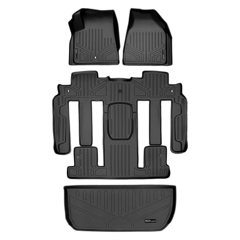 Floor Mats 3 Rows and Cargo Liner <br> 09-17 Buick Enclave09-17 Chevrolet Traverse