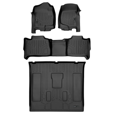 Floor Mats 2 Rows and Cargo Liner Set <br> 07-14 Chevrolet Tahoe07-14 GMC Yukon
