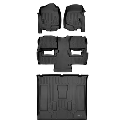 Floor Mats 3 Rows and Cargo Liner Set <br> 11-14 Chevrolet Tahoe11-14 GMC Yukon