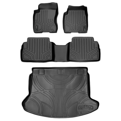 Floor Mats 2 Rows and Cargo Liner Set <br> 08-13 Nissan Rogue14-15 Nissan Rogue Select)