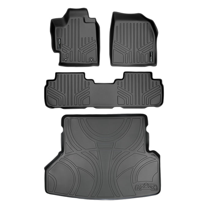 Floor Mats 2 Rows and Cargo Liner Set <br> 08-13 Toyota Highlander (Non-Hybrid)