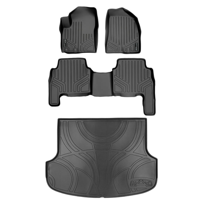 Floor Mats 2 Rows and Cargo Liner Set <br> 11-13 Kia Sorento