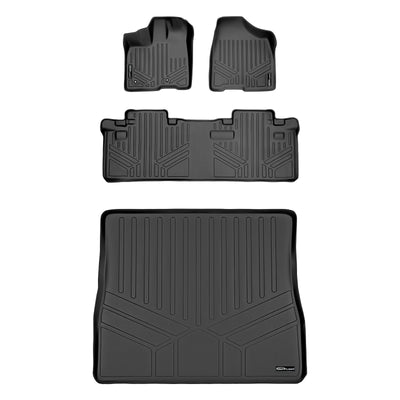Floor Mats 2 Rows and Cargo Liner Set <br> 11-12 Toyota Sienna 8 Passenger Model
