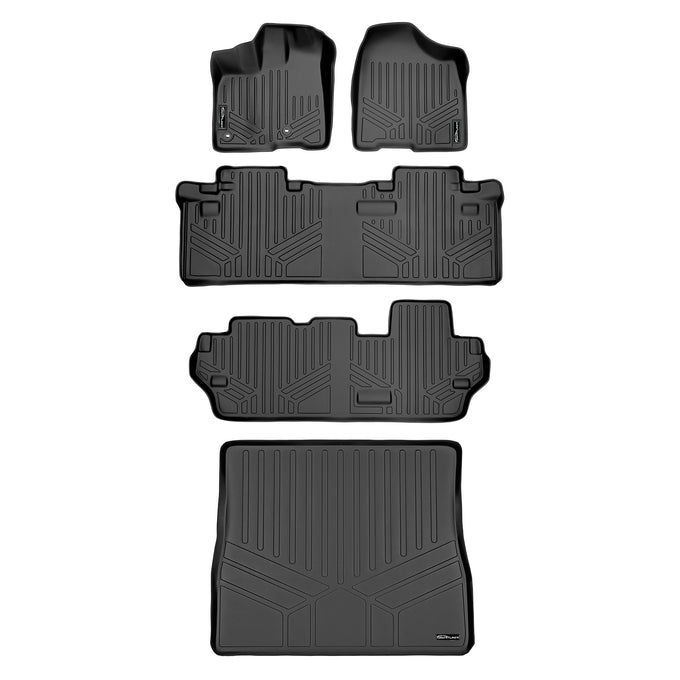 Floor Mats 3 Rows and Cargo Liner Set <br> 13-20 Toyota Sienna (8 Passenger)