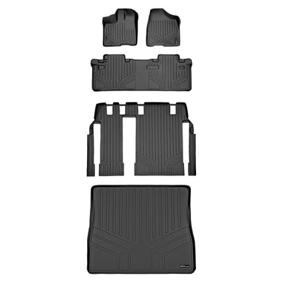 Floor Mats 3 Rows and Cargo Liner Set <br> 11-12 Toyota Sienna 8 Passenger Model
