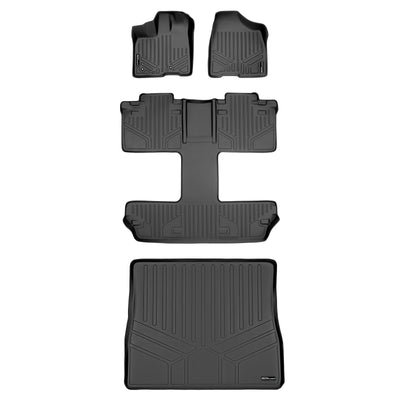 Floor Mats 3 Rows and Cargo Liner Set <br> 11-12 Toyota Sienna 7 Passenger Model