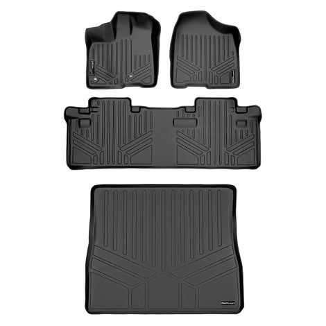 Floor Mats 2 Rows and Cargo Liner Set <br> 13-20 Toyota Sienna (8 Passenger)