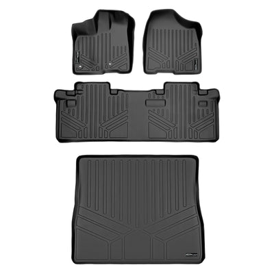 Floor Mats 2 Rows and Cargo Liner Set <br> 13-20 Toyota Sienna (8 Passenger)