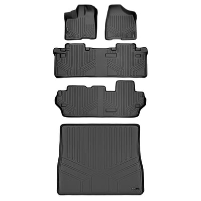 Floor Mats 3 Rows and Cargo Liner Set <br> 11-12 Toyota Sienna 8 Passenger Model