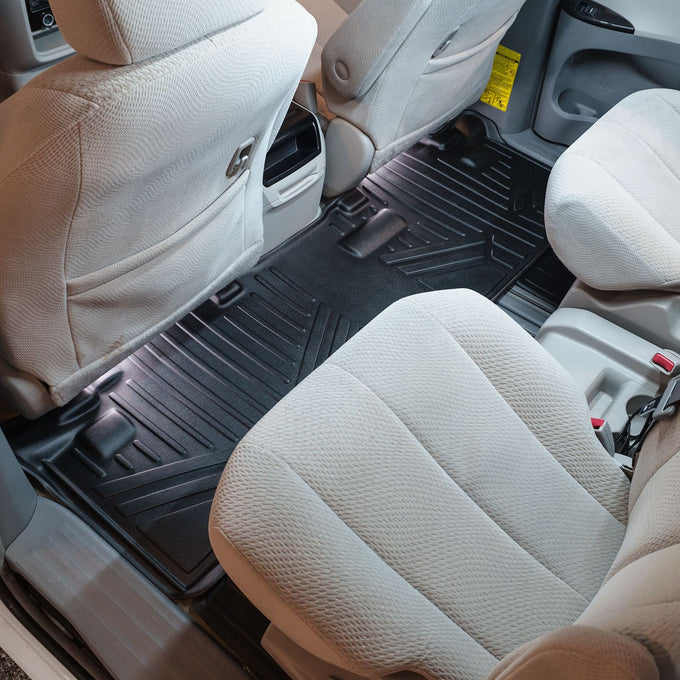 Floor Mats 3 Rows and Cargo Liner Set <br> 11-12 Toyota Sienna 8 Passenger Model