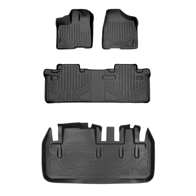 Floor Mats 2 Rows and Cargo Liner <br> 11-12 Toyota Sienna 8 Passenger Model