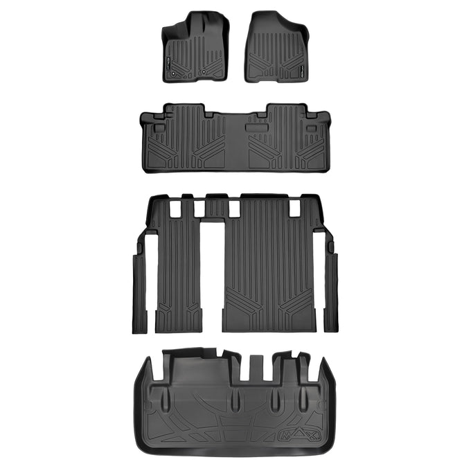 Floor Mats 3 Rows and Cargo Liner <br> 11-12 Toyota Sienna 8 Passenger Model