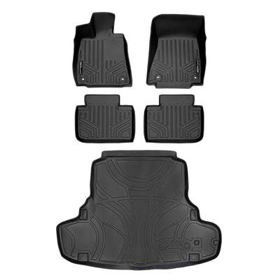 Floor Mats 2 Rows and Cargo Liner Set <br> 14-21 Lexus IS (Rear Wheel Drive)