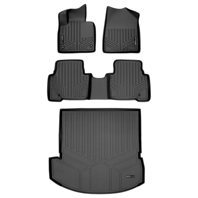 Floor Mats 2 Rows and Cargo Liner Set <br> 13-18 Hyundai Santa Fe With 3rd Row Seats